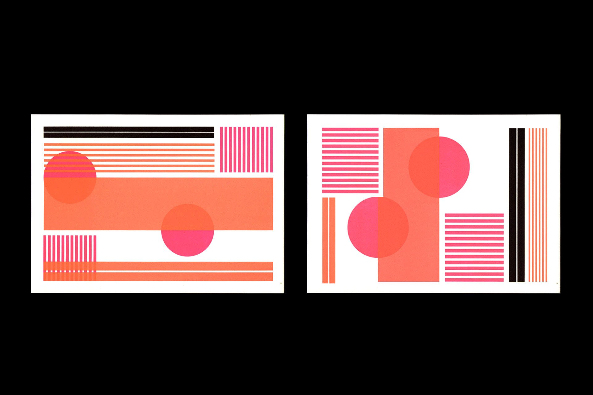 Letterpress fluro colours for conference invitations.