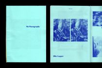 Risograph blue ink on blue paper. Exhibition catalogue for UCA Canterbury.